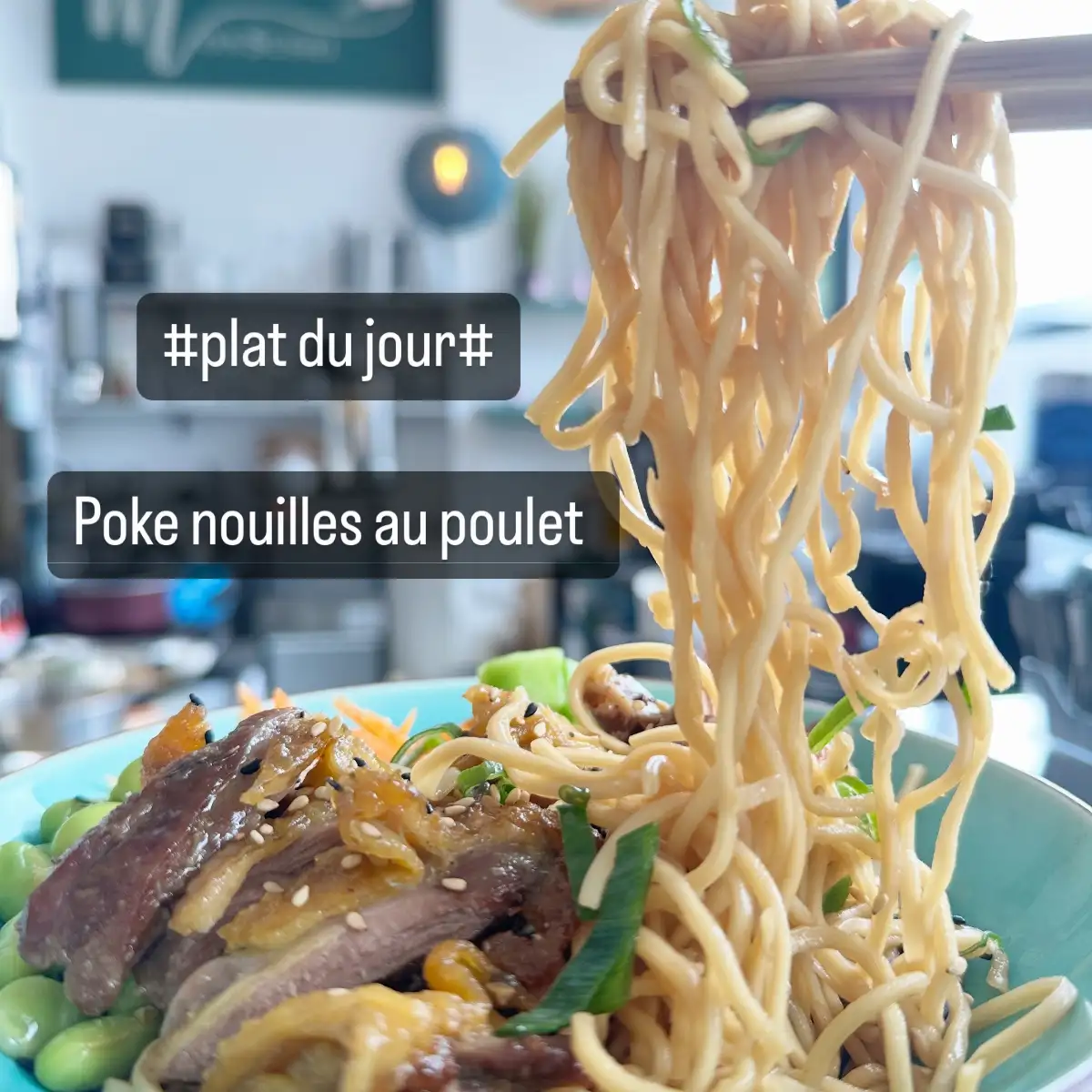 Poke nouilles au poulet