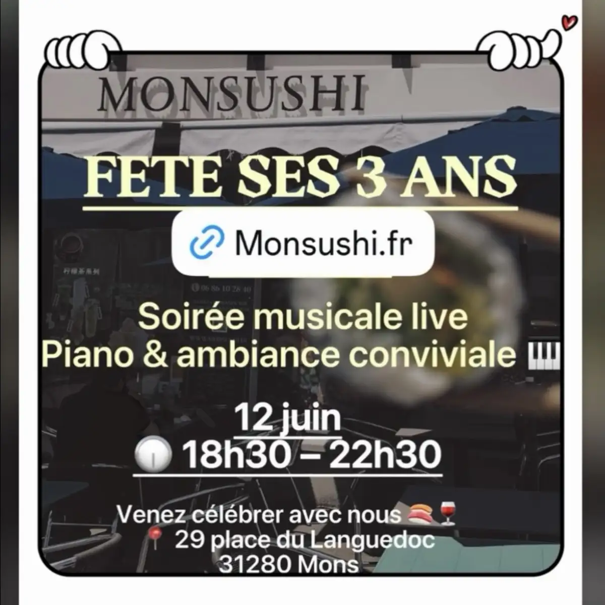 Rerservez votre place pour le 12juin